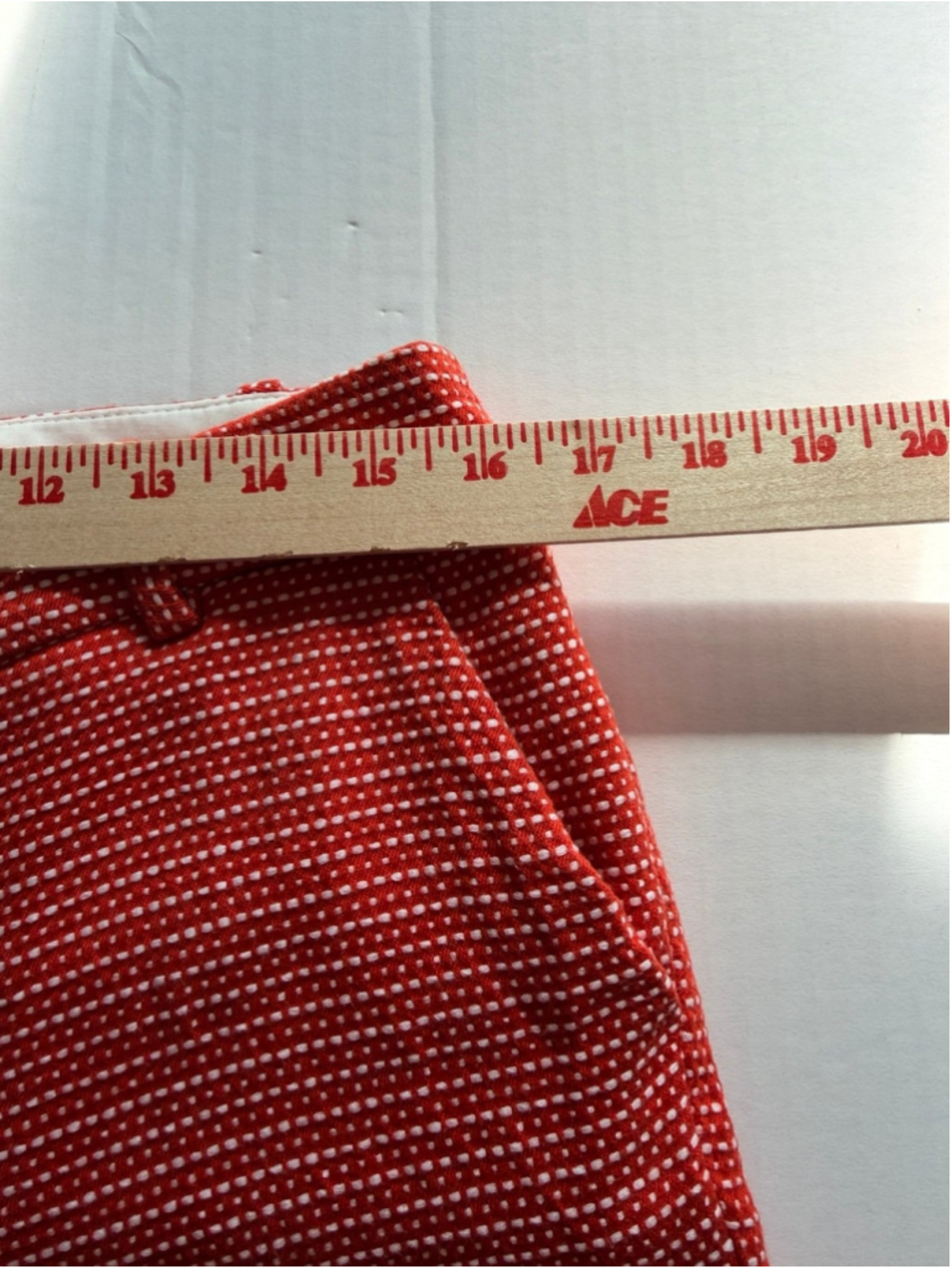 J.Crew City Fit cropped pants orange and white dotted sz 8 - Picture 4 of 6